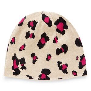 Chico’s Ivory & Leopard Beanie